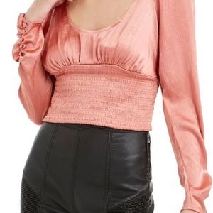 Satin free people top